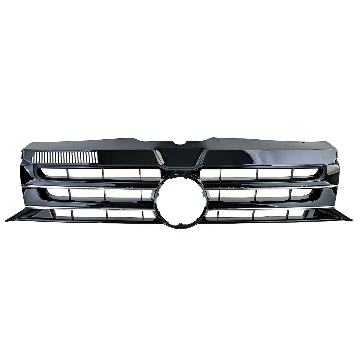 💫ART.8777 Griglia Anteriore Nera Lucida con inserti cromati – VW T5 (2009–2015)💫