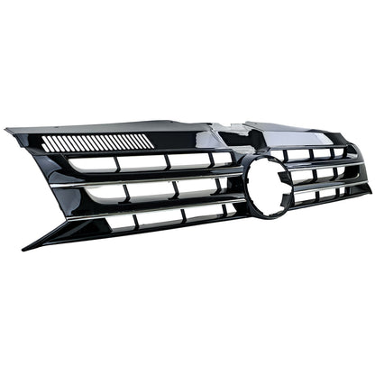 💫ART.8777 Griglia Anteriore Nera Lucida con inserti cromati – VW T5 (2009–2015)💫