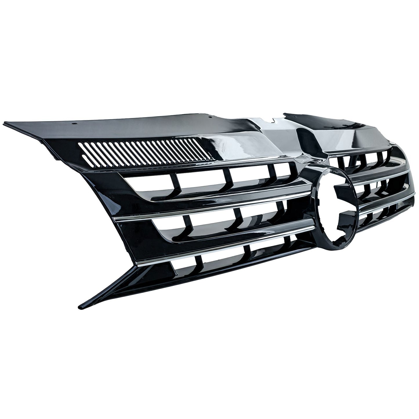 💫ART.8777 Griglia Anteriore Nera Lucida con inserti cromati – VW T5 (2009–2015)💫