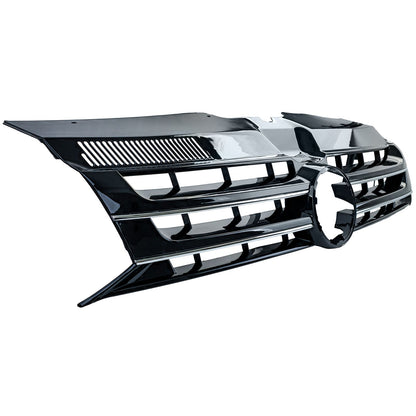 💫ART.8777 Griglia Anteriore Nera Lucida con inserti cromati – VW T5 (2009–2015)💫