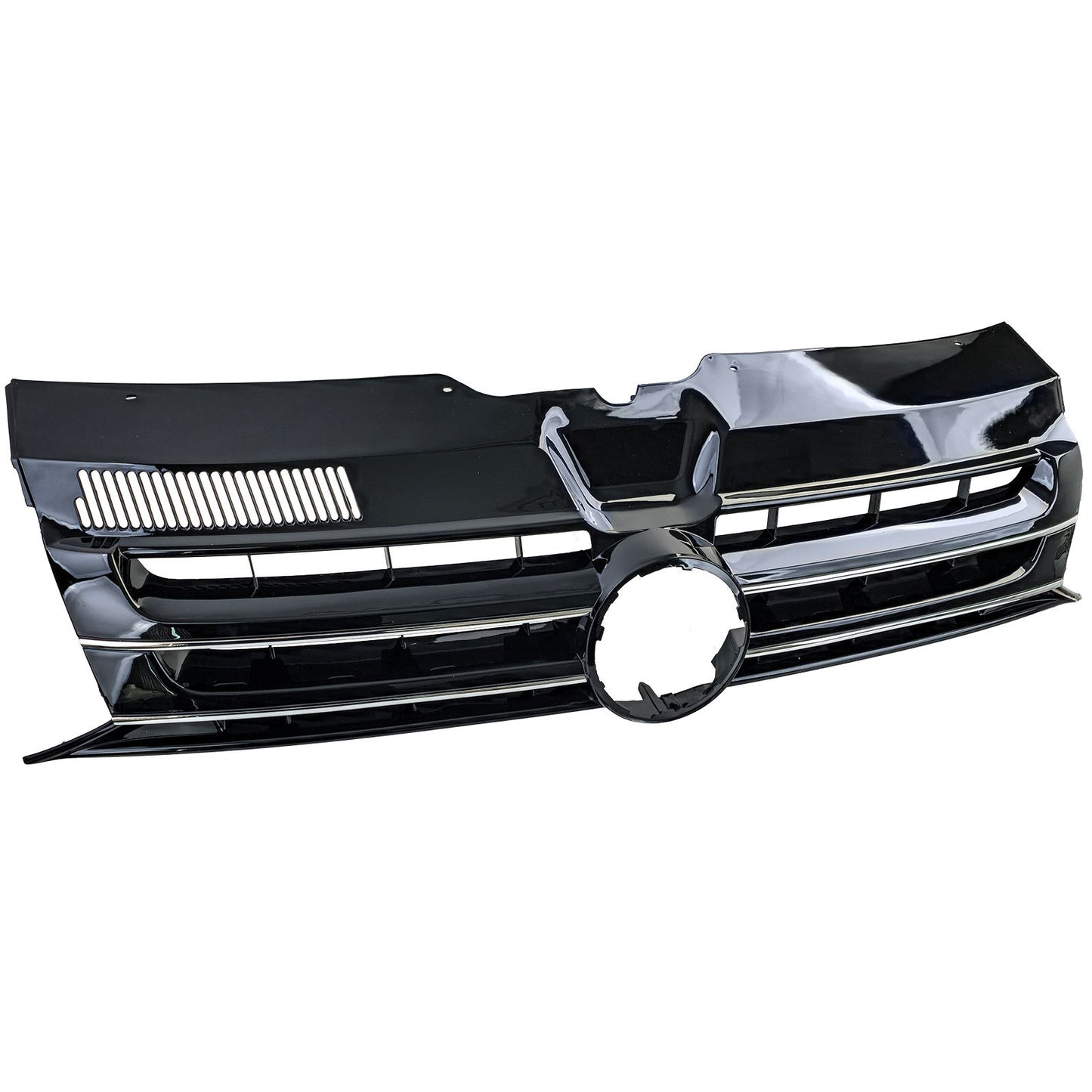 💫ART.8777 Griglia Anteriore Nera Lucida con inserti cromati – VW T5 (2009–2015)💫