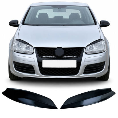 Sopracciglia per fari "Bad Look" nero lucido adatte per VW Golf 5 (2003–2008)