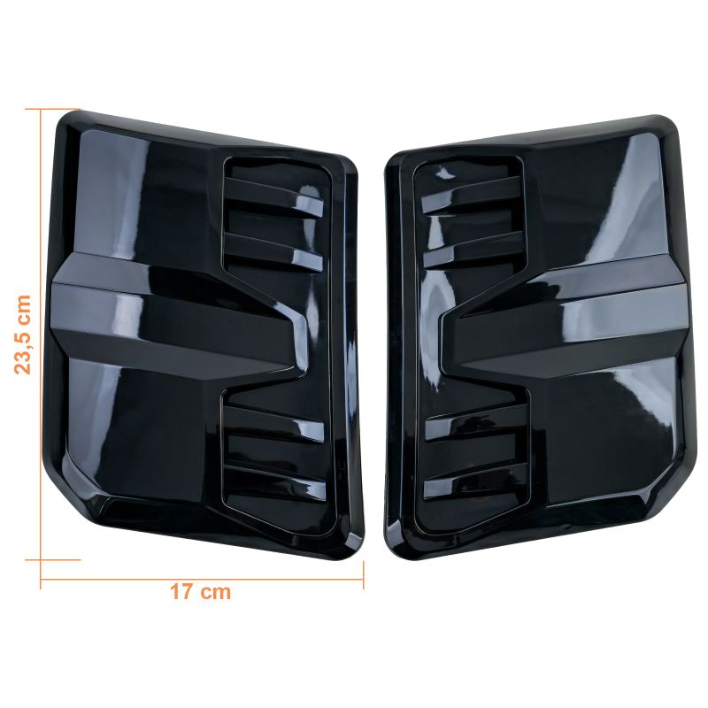KIT PRESE D'ARIA COFANO NERO LUCIDO PER FORD RANGER T9 (DAL 2022)