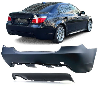 Sport Rear Bumper + Glossy Rear Diffuser suitable for BMW E60 Sedan 03-07