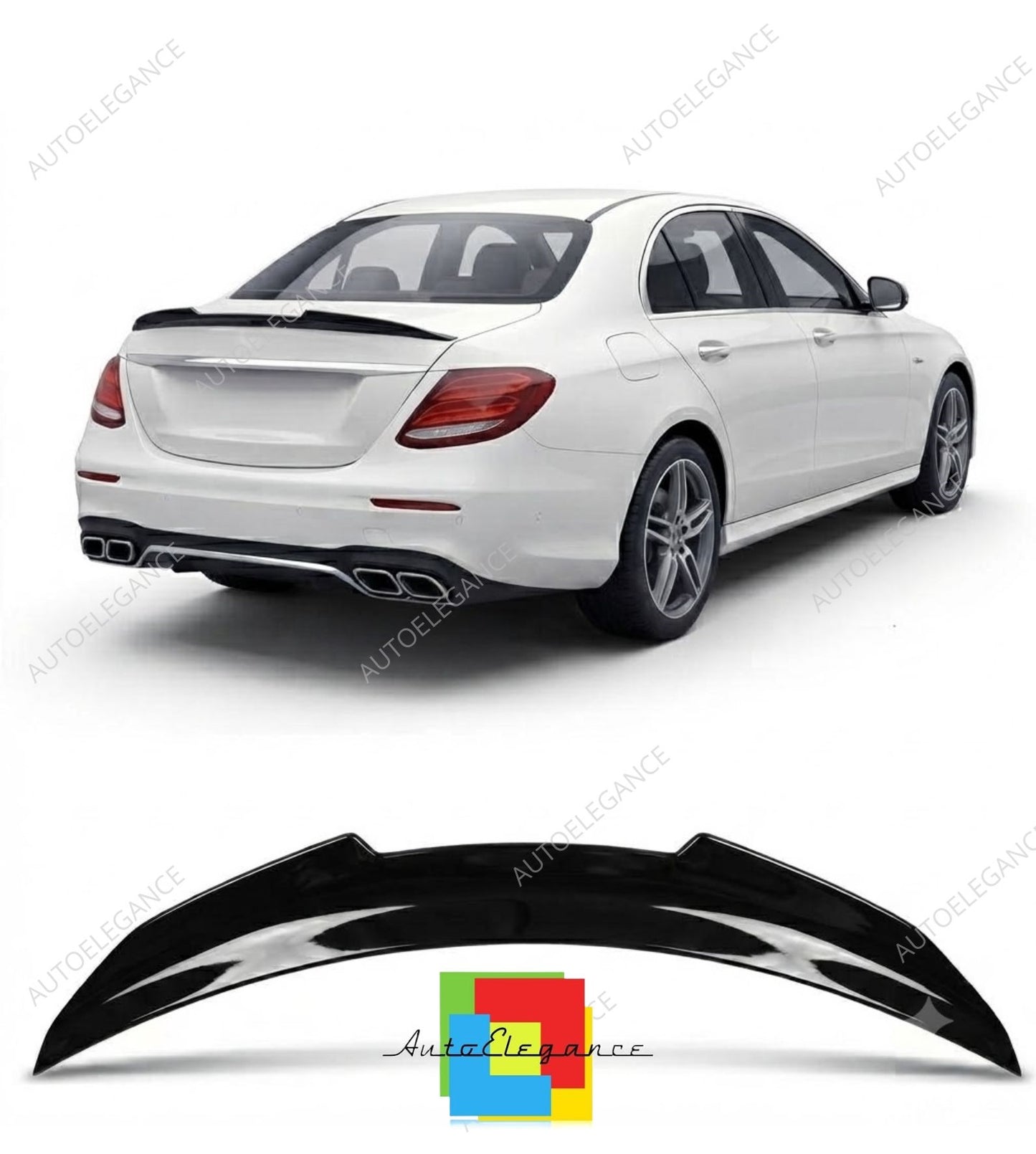 👉Spoiler posteriore del bagagliaio in nero lucido Mercedes E-Class W213 16-23👈