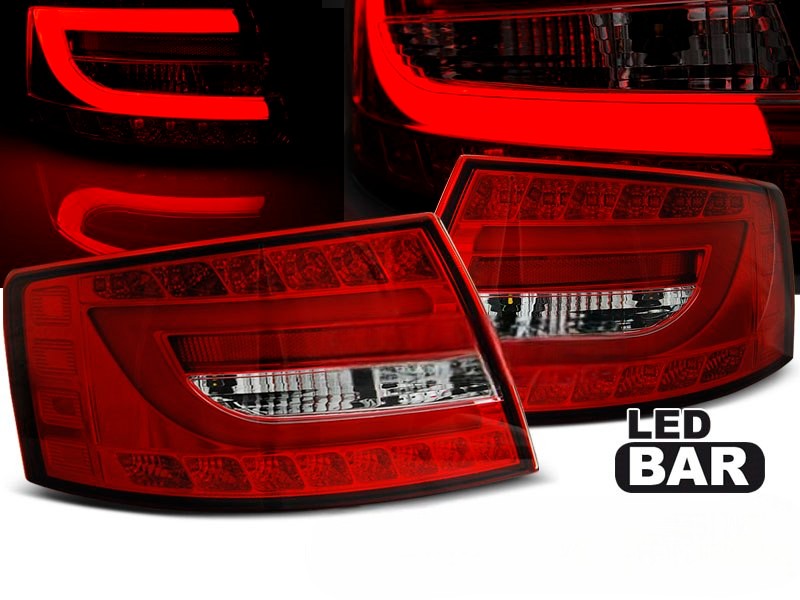 💫ART.6044 Fanali posteriori LED rosso/bianco adatti per Audi A6 C6 Berlina 04.2004–2008 6PIN💫
