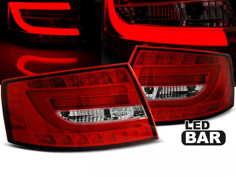 💫ART.6057 Fanali posteriori LED rosso/bianco adatti per Audi A6 C6 Berlina 2004–2008 7PIN💫