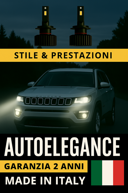 ❤️ KIT LED D5S 6000K BIANCO GHIACCIO ANABBAGLIANTI PER   JEEP  COMPASS  ❤️