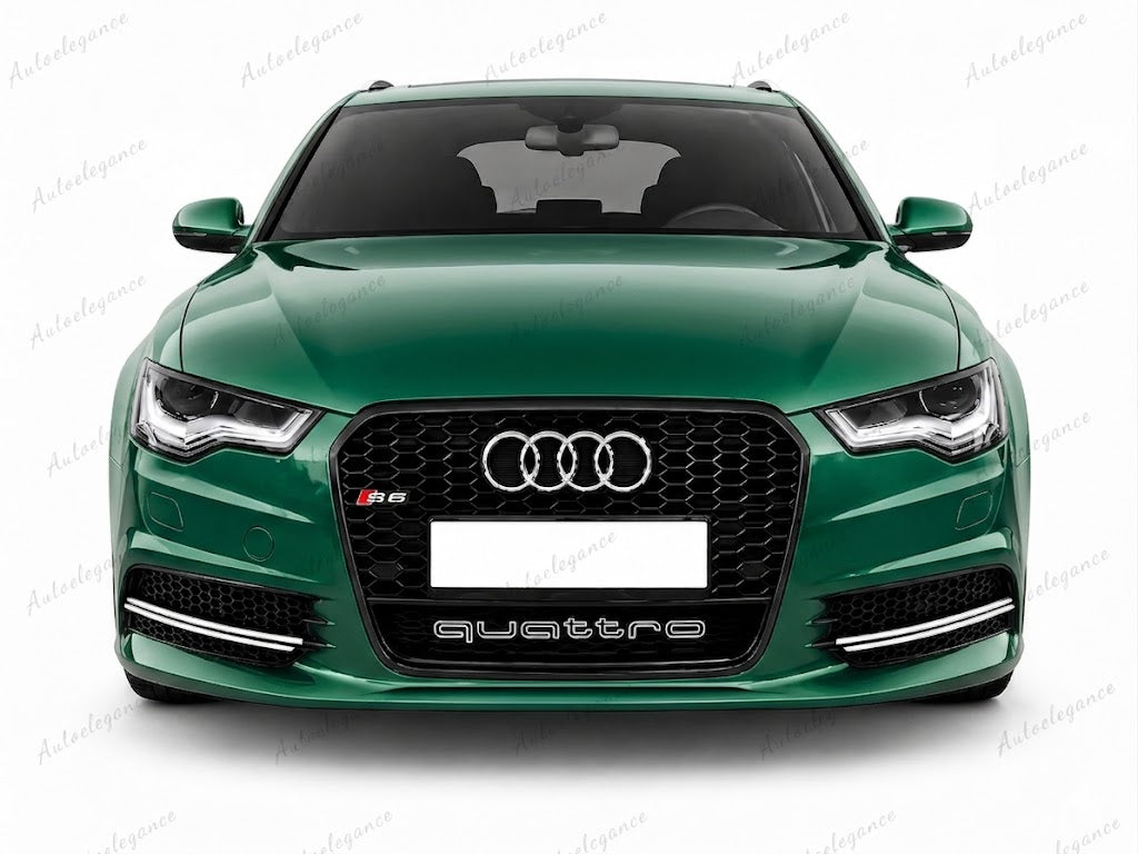 🔥ART.0336 GRIGLIA ADATTO PER AUDI A6 4G C7 2012-2015 LOOK RS6 QUATTRO NERA🔥
