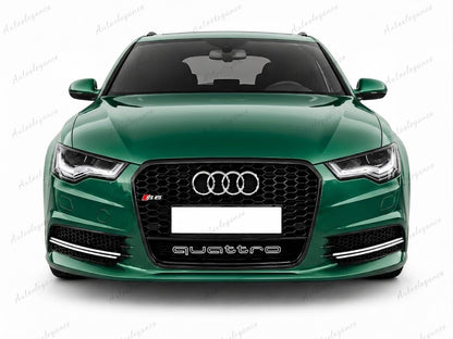 🔥ART.0336 GRIGLIA ADATTO PER AUDI A6 4G C7 2012-2015 LOOK RS6 QUATTRO NERA🔥