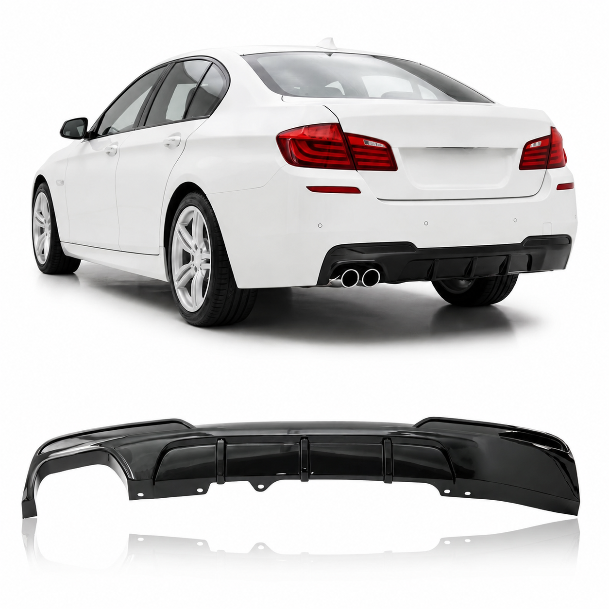 👉Diffusore posteriore lucido nero adatto per BMW Serie 5 F10 F11 2009-2016 👈