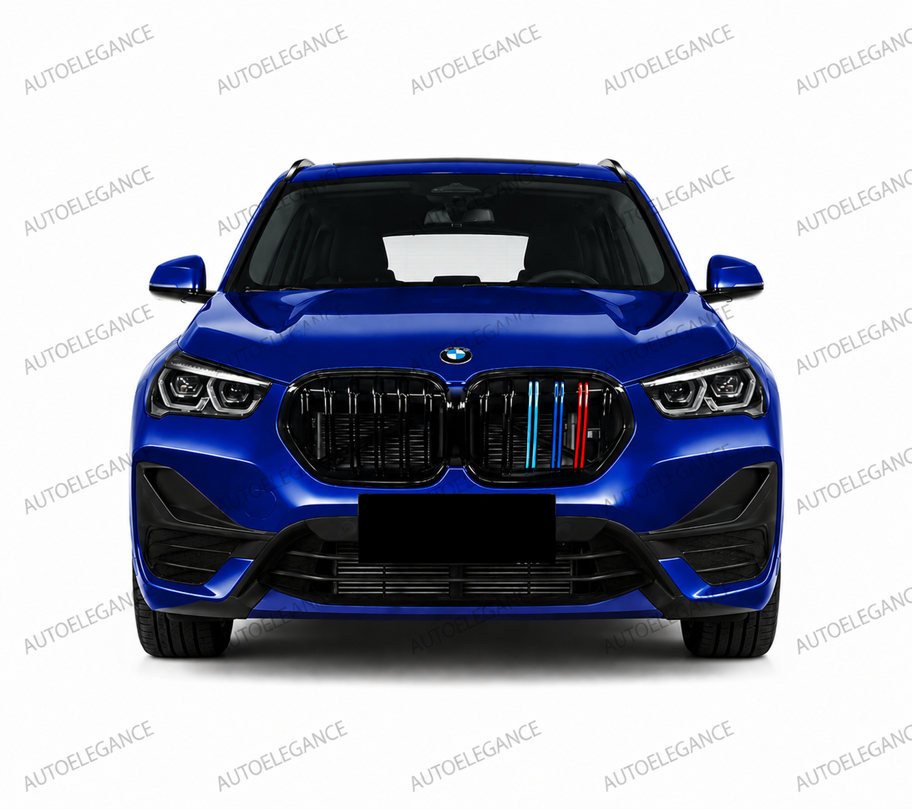 💫ART.10210 GRIGLIA BMW X1 F48 LCI 19-22 NERO LUCIDO TRICOLORE💫