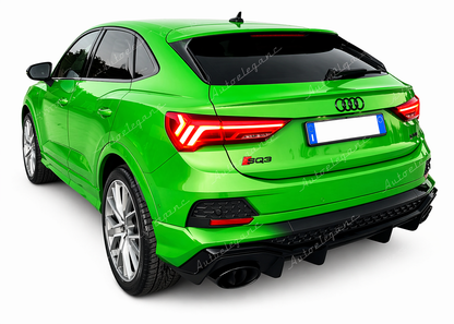 🔥ART.3919 DIFFUSORE PER AUDI Q3 F3 SPORTBACK 2019-2023 S-LINE LOOK NERO🔥