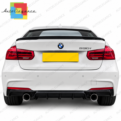 👉ART. 0134 DIFFUSORE NERO LUCIDO ADATTO PER BMW 3 F30 F31 11-18 Sedan Touring👈