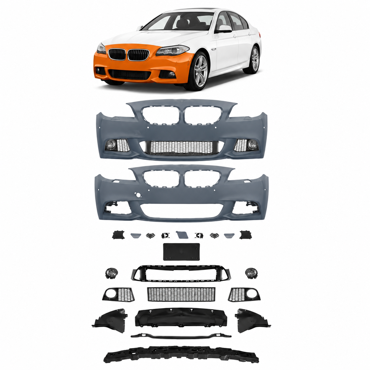 SPLITTER SUITABLE FOR VW GOLF 8 GTI GTD RLINE LOOK GLOSSY BLACK SPORTY DESIGN 