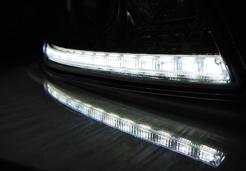 💕 Fari Anteriori Adatti per Skoda Octavia 09-12 True DRL LED Neri 💕
