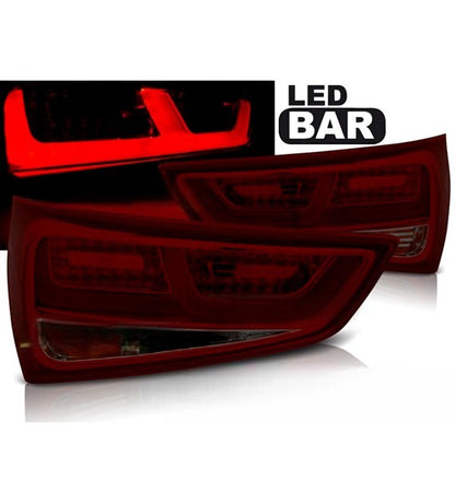 FARI POSTERIORI A LED ROSSI FUMO adatti per AUDI A1 2010-12.2014