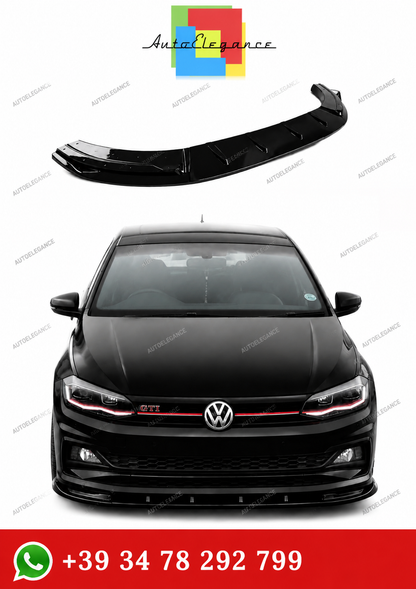 💫Splitter Anteriore Nero Lucido per Polo 8 GTI R-line 2017-2021💫