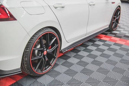 💫ART.7236 MINIGONNE LATERALI SPORTIVE NERO LUCIDO per VW GOLF 8 19-24💫