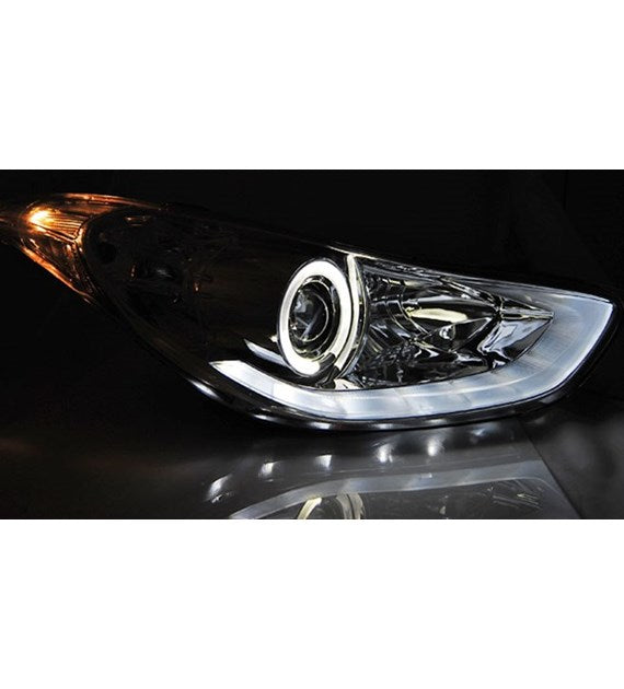 💕 Fari Anteriori Adatto per Hyundai Elantra 11-15 LED Daylight Cromati 💕