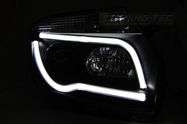 💕 Fari Anteriori Adatto per Dacia Duster 2010-2014 Tube Light LED Neri 💕