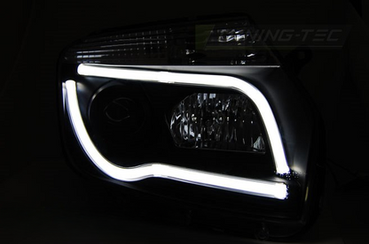 💕 Fari Anteriori Adatto per Dacia Duster 2010-2014 Tube Light LED Neri 💕