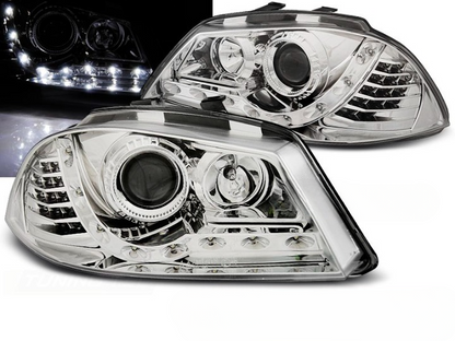 💫ART.6470 FARI DAYLIGHT CROMATI per SEAT IBIZA 6L 2002-2008💫