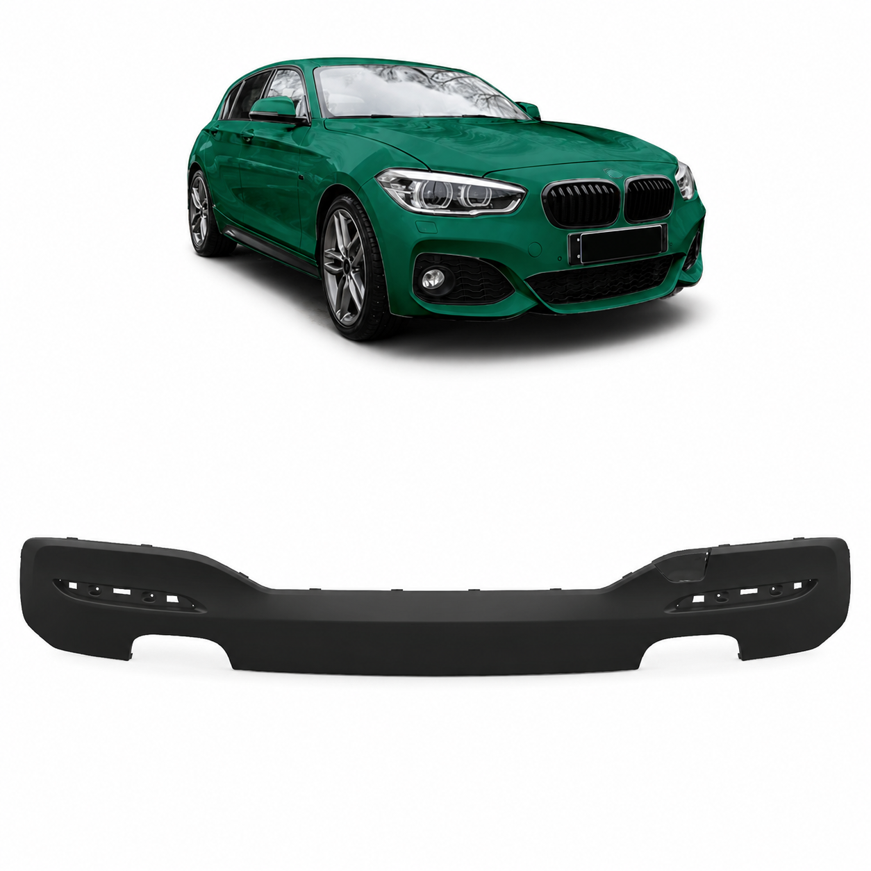 👉Diffusore paraurti posteriore adatto per BMW Serie 1 F20 F21 Restyling 15-19👈