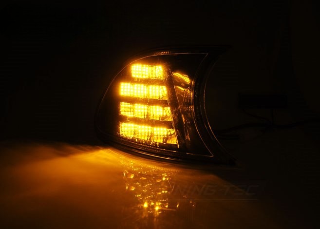 💫ART.5784 Indicatori anteriori LED neri adatti per BMW E46 04.99–08.01 Coupe/Cabriolet💫