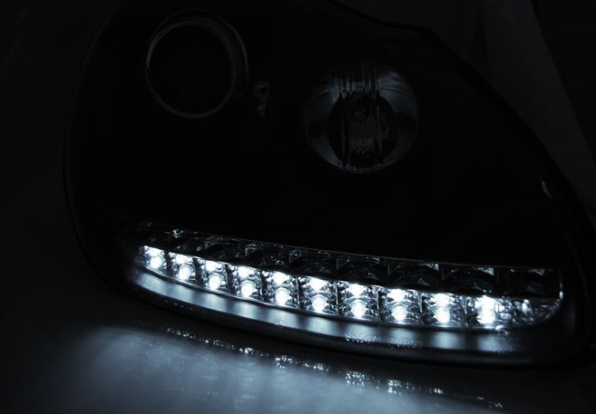 💫ART.4905 FARI ANTERIORI DAYLIGHT NERO adatti per PORSCHE CAYENNE 2002-2006💫