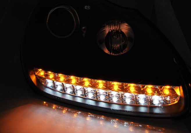 💫ART.4905 FARI ANTERIORI DAYLIGHT NERO adatti per PORSCHE CAYENNE 2002-2006💫