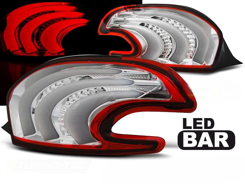 😎FARI POSTERIORI BARRA LED ROSSO BIANCO ADATTO PER PEUGEOT 208 12-15😎