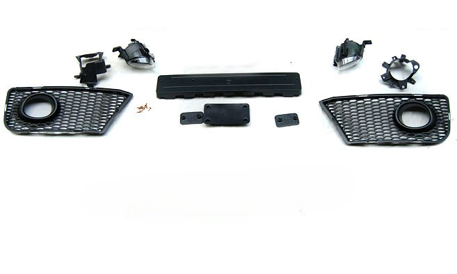 💫ART.7461 Paraurti Anteriore Look RS3 Cromato Nero PDC per AUDI A3 2008-2012💫