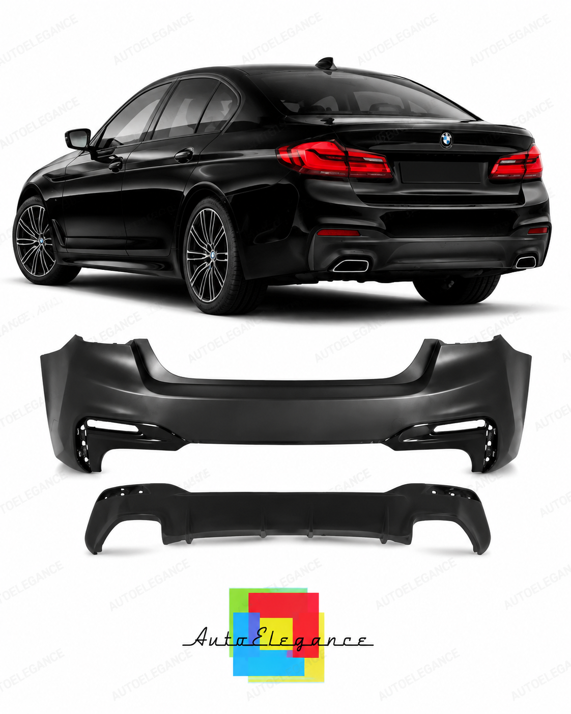 💕PARAURTI POSTERIORE BMW G30 17-20 LOOK M💕