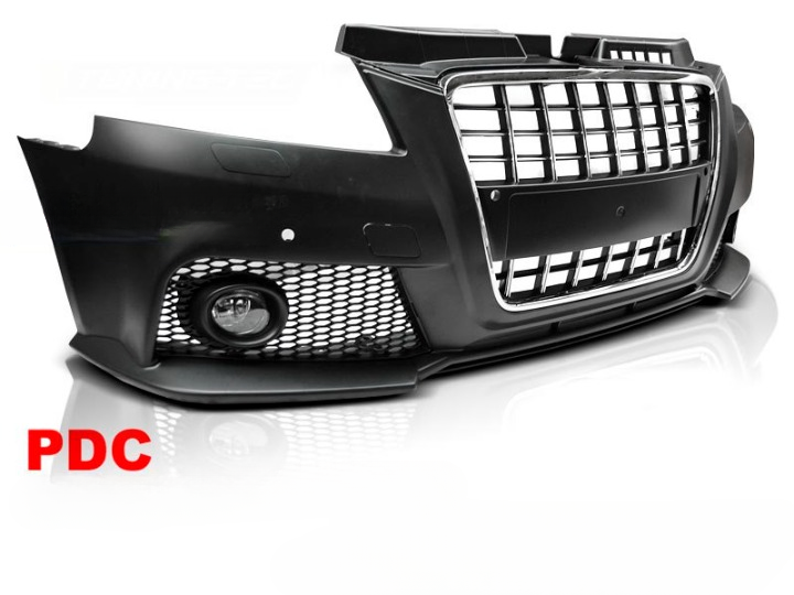 💫ART.7445 Paraurti Anteriore Look S3 Cromato nero PDC per AUDI A3 08-12💫