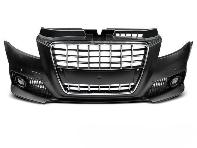 💫ART.7445 Paraurti Anteriore Look S3 Cromato nero PDC per AUDI A3 08-12💫