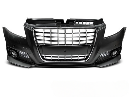 💫ART.7445 Paraurti Anteriore Look S3 Cromato nero PDC per AUDI A3 08-12💫
