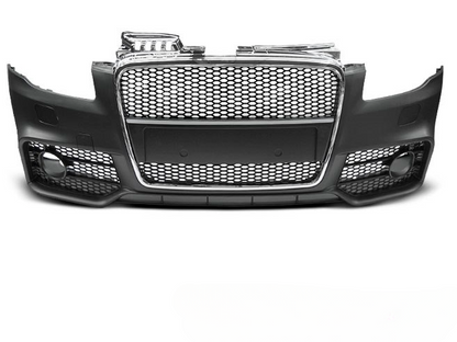 💫ART.7602 Paraurti Anteriore Look S4 Cromato Nero per AUDI A4 04-08💫