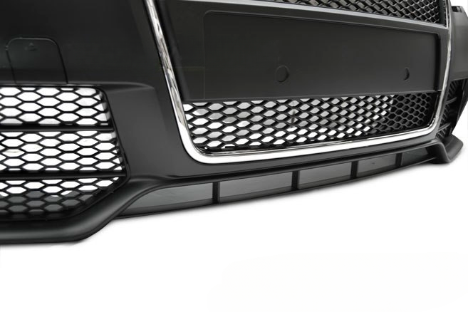 💫ART.7602 Paraurti Anteriore Look S4 Cromato Nero per AUDI A4 04-08💫