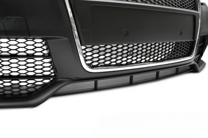 💫ART.7602 Paraurti Anteriore Look S4 Cromato Nero per AUDI A4 04-08💫