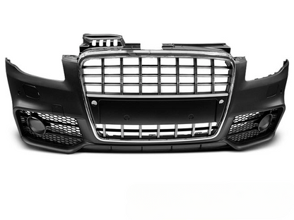 💫ART.7560 Paraurti Anteriore Look S-Line Cromato Nero per AUDI A4 04-08💫