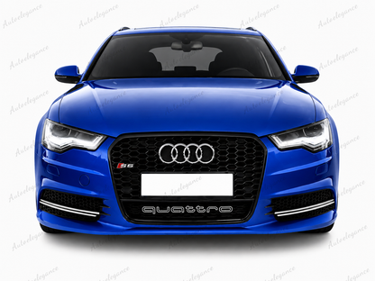 🔥ART.0336 GRIGLIA ADATTO PER AUDI A6 4G C7 2012-2015 LOOK RS6 QUATTRO NERA🔥