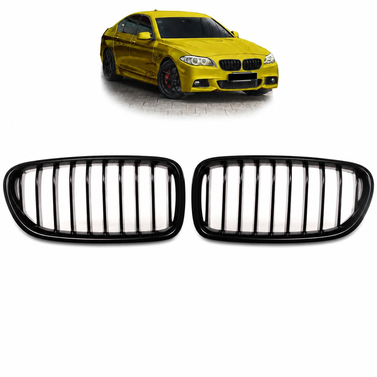 👉Griglia anteriore lucida nera adatta per BMW Serie 5 F10 F11 2010-2017 👈