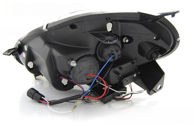 ART.5776 FARI  ANTERIORI FIAT PUNTO EVO 10.09-12 CHROME DRL LED