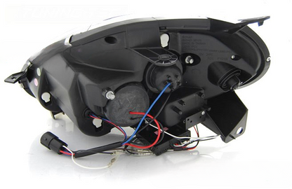 ART.5776 FARI  ANTERIORI FIAT PUNTO EVO 10.09-12 CHROME DRL LED