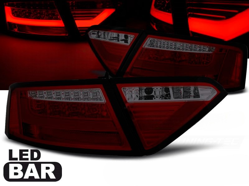 💫 ART.6167 Fanali posteriori LED BAR rosso fumé adatti per Audi A5 2007–06.2011 💫