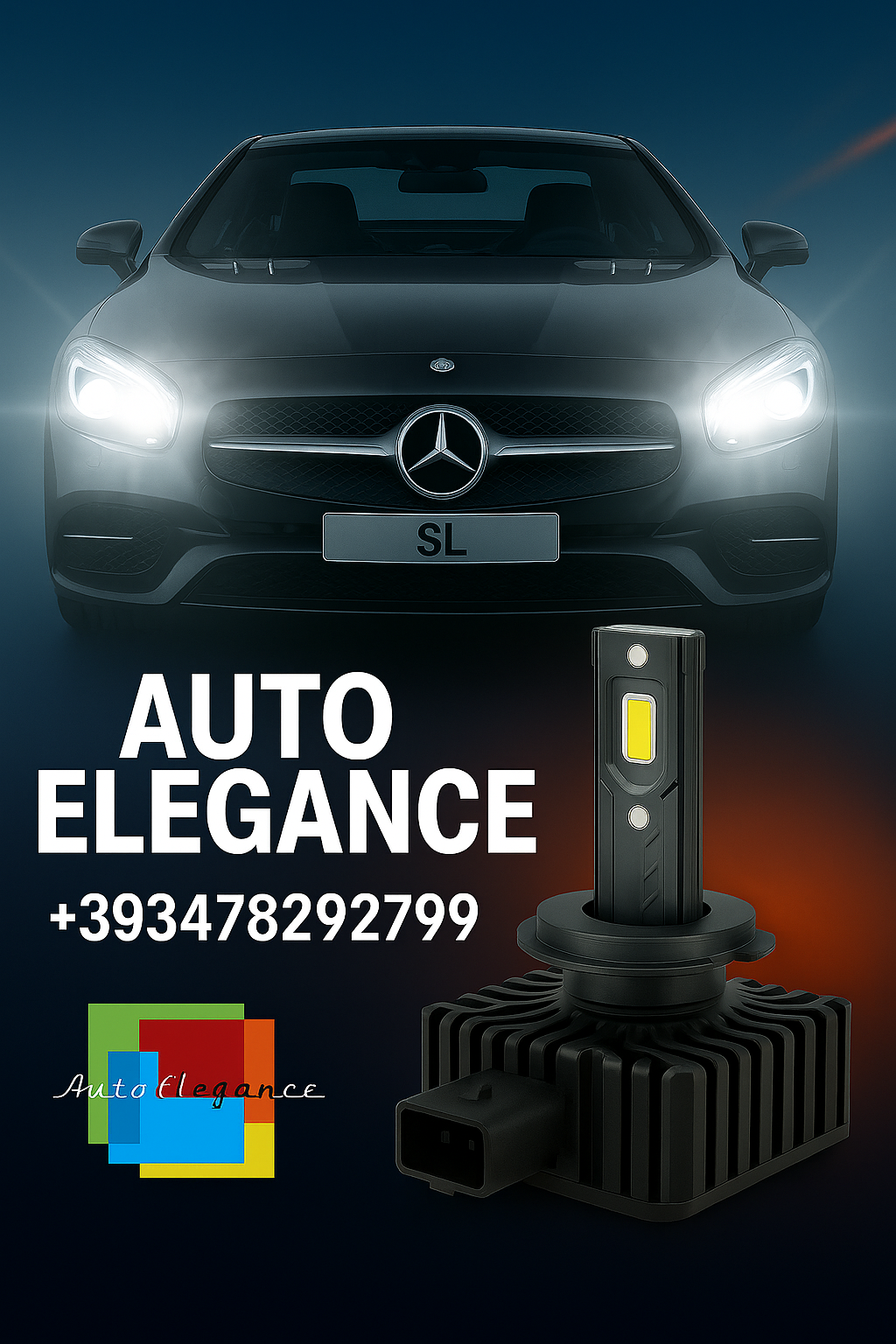 💕COPPIA LAMPADE D1S LED DA XENON A LED PER  MERCEDES SL R231 💕