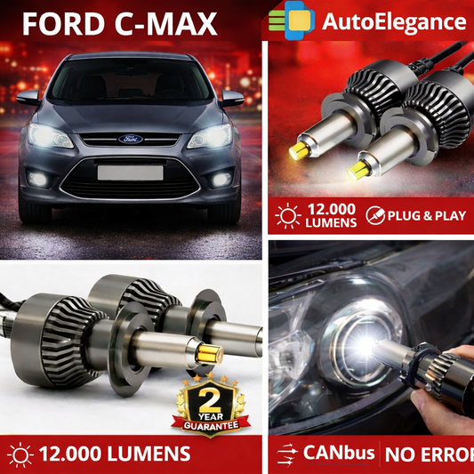KIT LED per Ford C-Max ANABBAGLIANTI H7 CANBUS Bianco 6500K 360 gradi