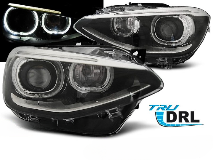💫ART.7338 FARI TRUE DRL NERI per BMW F20 / 21 2011-2014💫