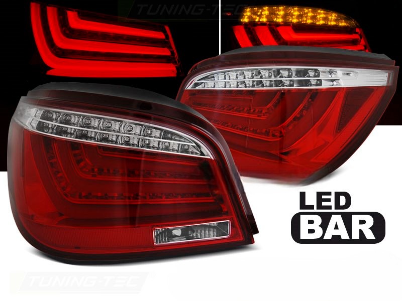 💕ART.6888 LED BAR TAIL LIGHTS RED BMW 5 E60 07.03-02.07💕